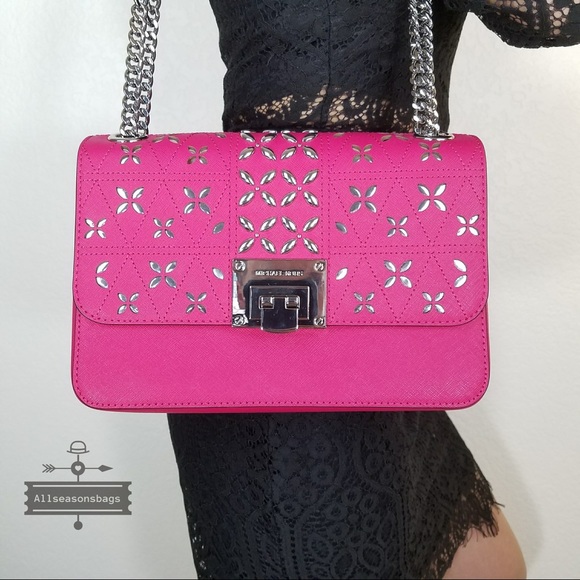 NWT Michael Kors studded leather medium flap bag - Picture 2 of 7